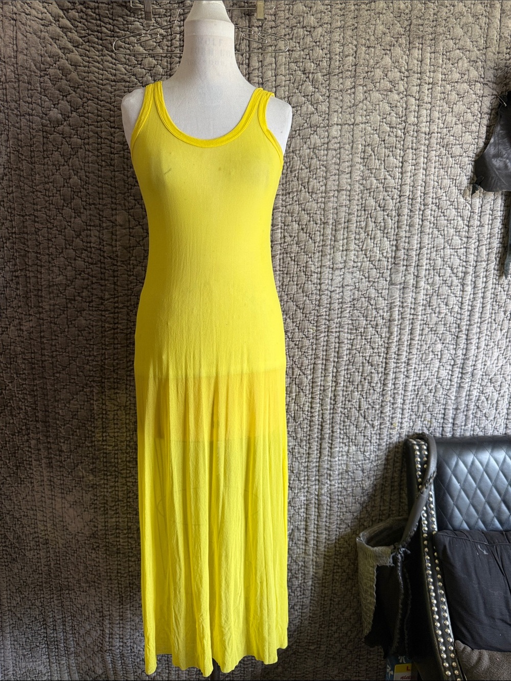 Jean Paul Gaultier Bright Yellow Sleeveless Maxi Dress